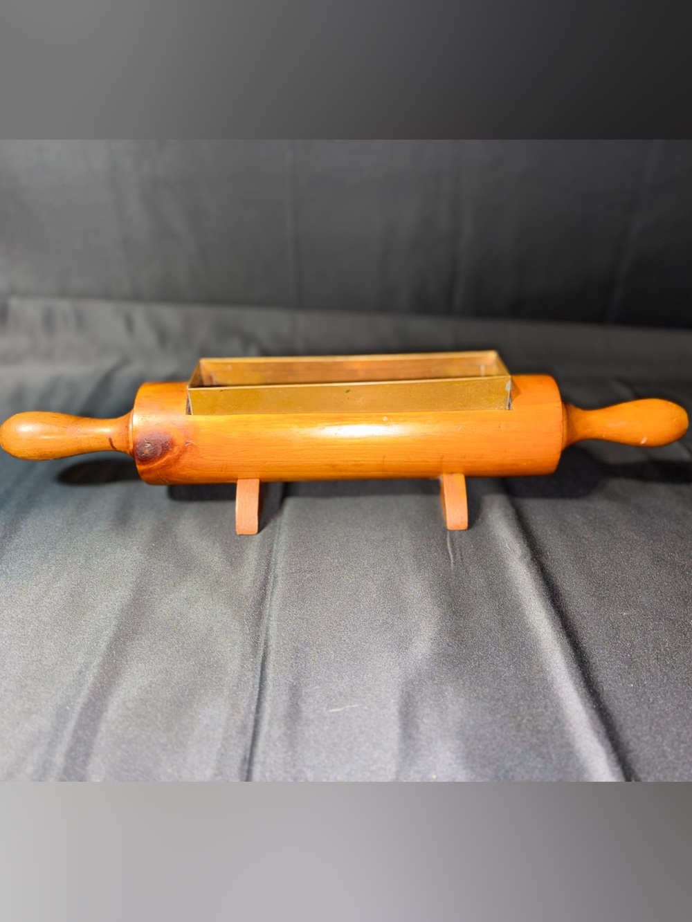 Vintage Wooden Rolling Pin Cookbook or Recipe Holder